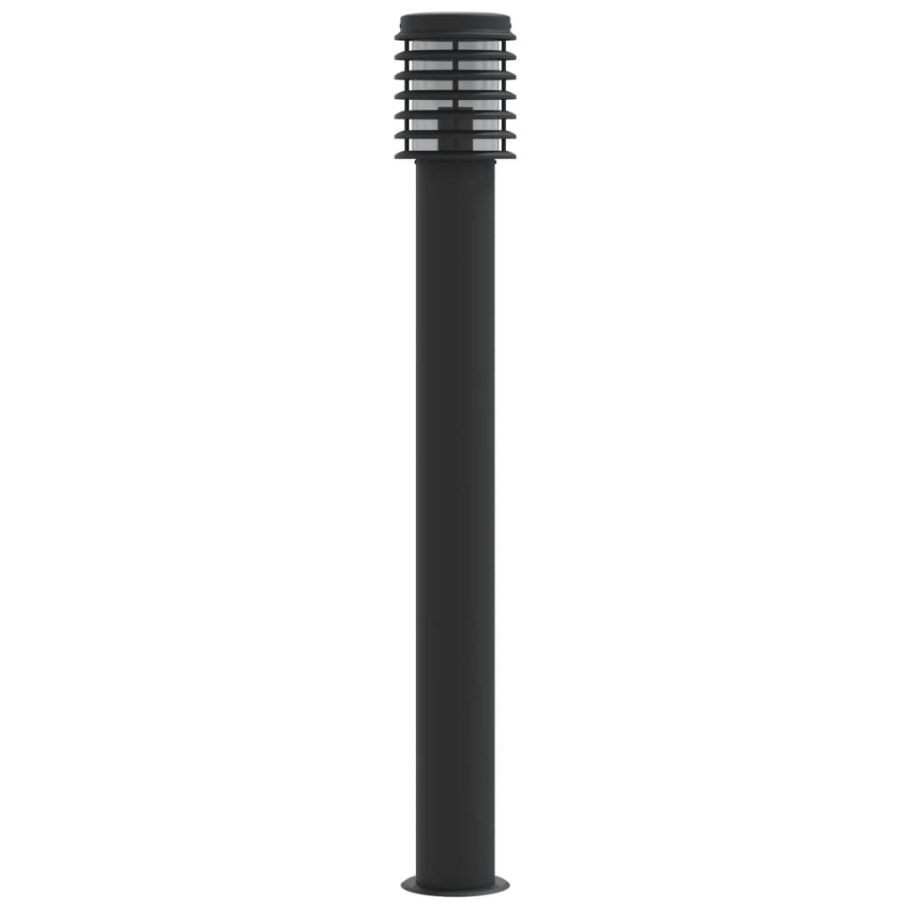 Vloerlamp voor buiten 110 cm roestvrijstaal zwart is nu te koop bij PeponiXL, paradijselijk wonen!