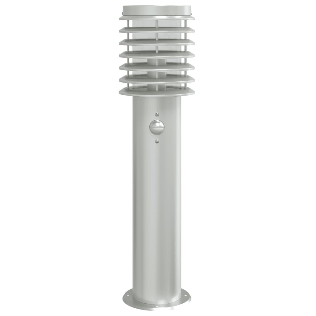 Buitenvloerlampen 3 st met sensors 60 cm roestvrijstaal zilver is nu te koop bij PeponiXL, paradijselijk wonen!