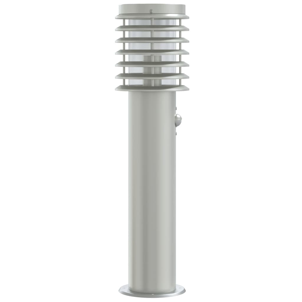 Buitenvloerlampen 3 st met sensors 60 cm roestvrijstaal zilver is nu te koop bij PeponiXL, paradijselijk wonen!