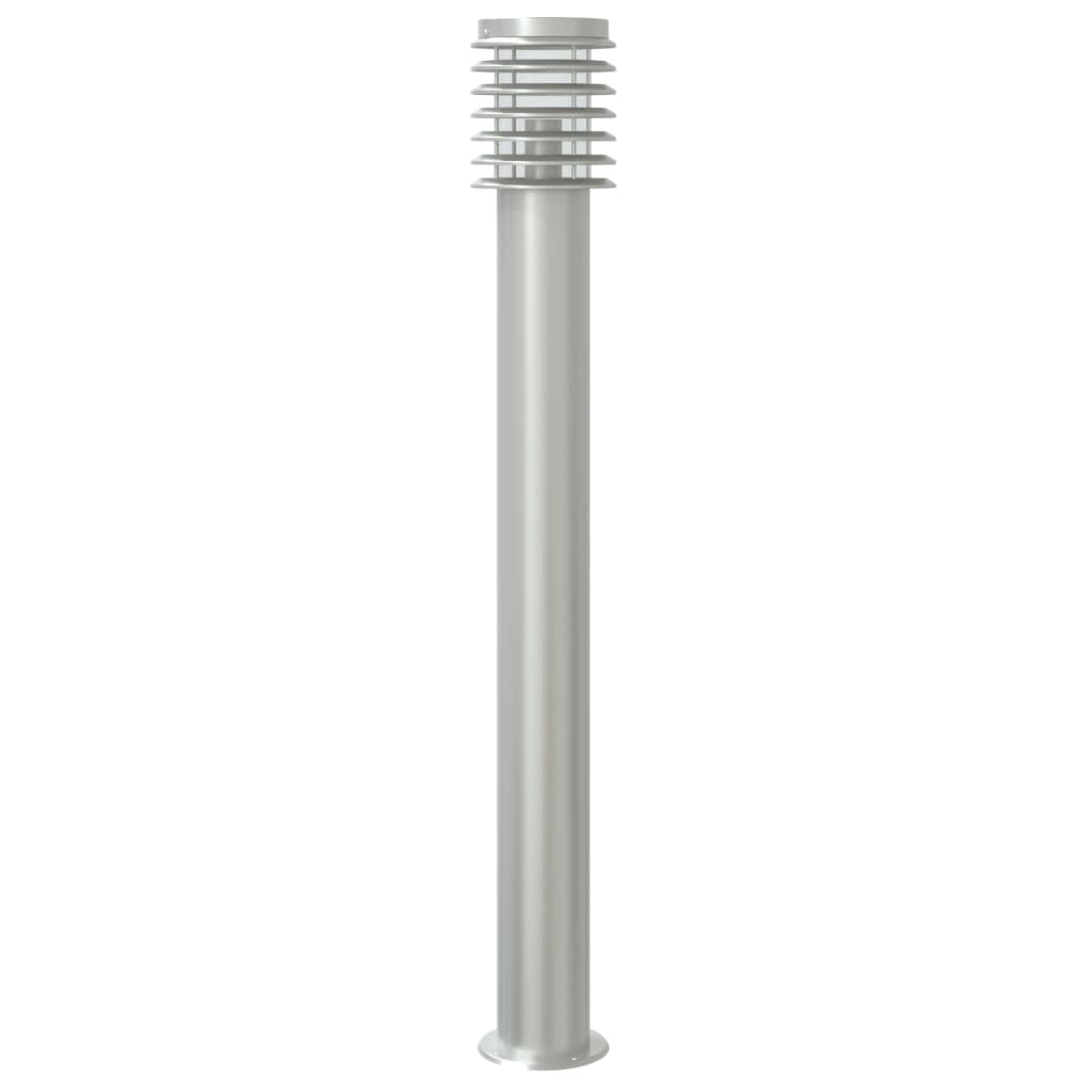 Buitenvloerlampen 3 st met sensors 110 cm roestvrijstaal zilver is nu te koop bij PeponiXL, paradijselijk wonen!
