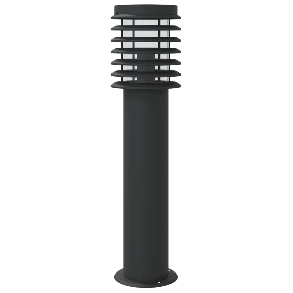 Vloerlamp voor buiten met sensor 60 cm roestvrijstaal zwart is nu te koop bij PeponiXL, paradijselijk wonen!