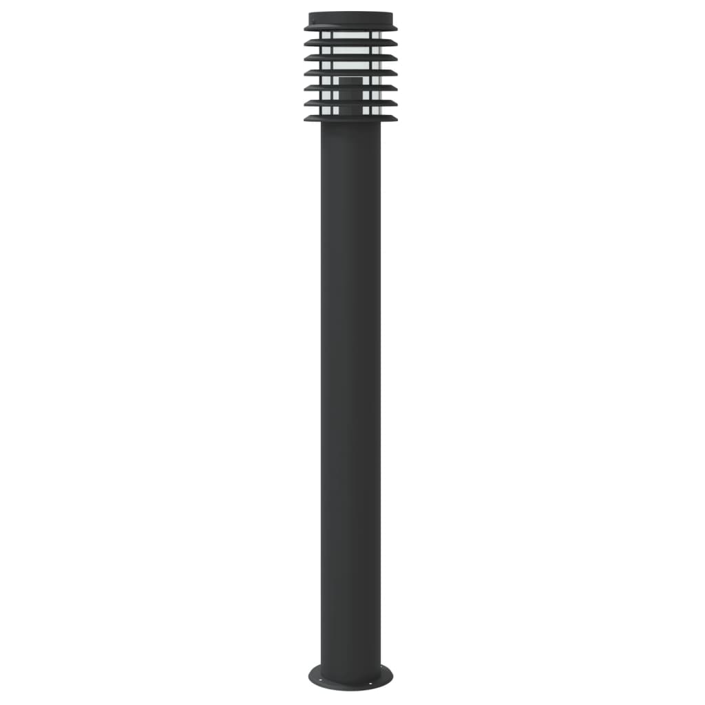 Buitenvloerlampen 3 st met sensors 110 cm roestvrijstaal zwart is nu te koop bij PeponiXL, paradijselijk wonen!
