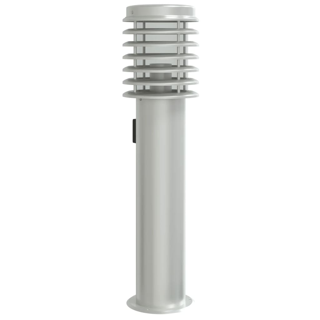 Buitenvloerlamp met stopcontact 60 cm roestvrijstaal zilver is nu te koop bij PeponiXL, paradijselijk wonen!