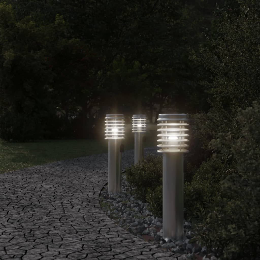 Buitenvloerlamp met stopcontact 60 cm roestvrijstaal zilver is nu te koop bij PeponiXL, paradijselijk wonen!