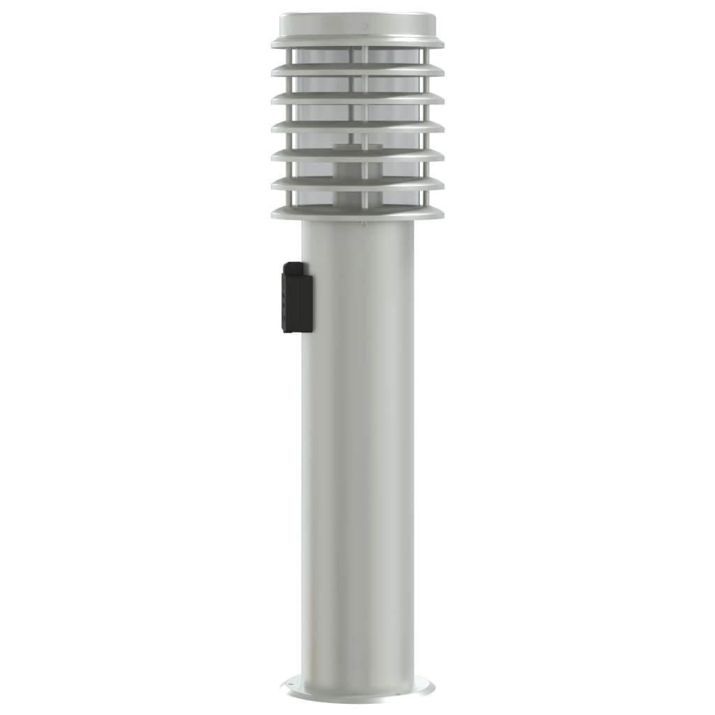Buitenvloerlamp met stopcontact 60 cm roestvrijstaal zilver is nu te koop bij PeponiXL, paradijselijk wonen!