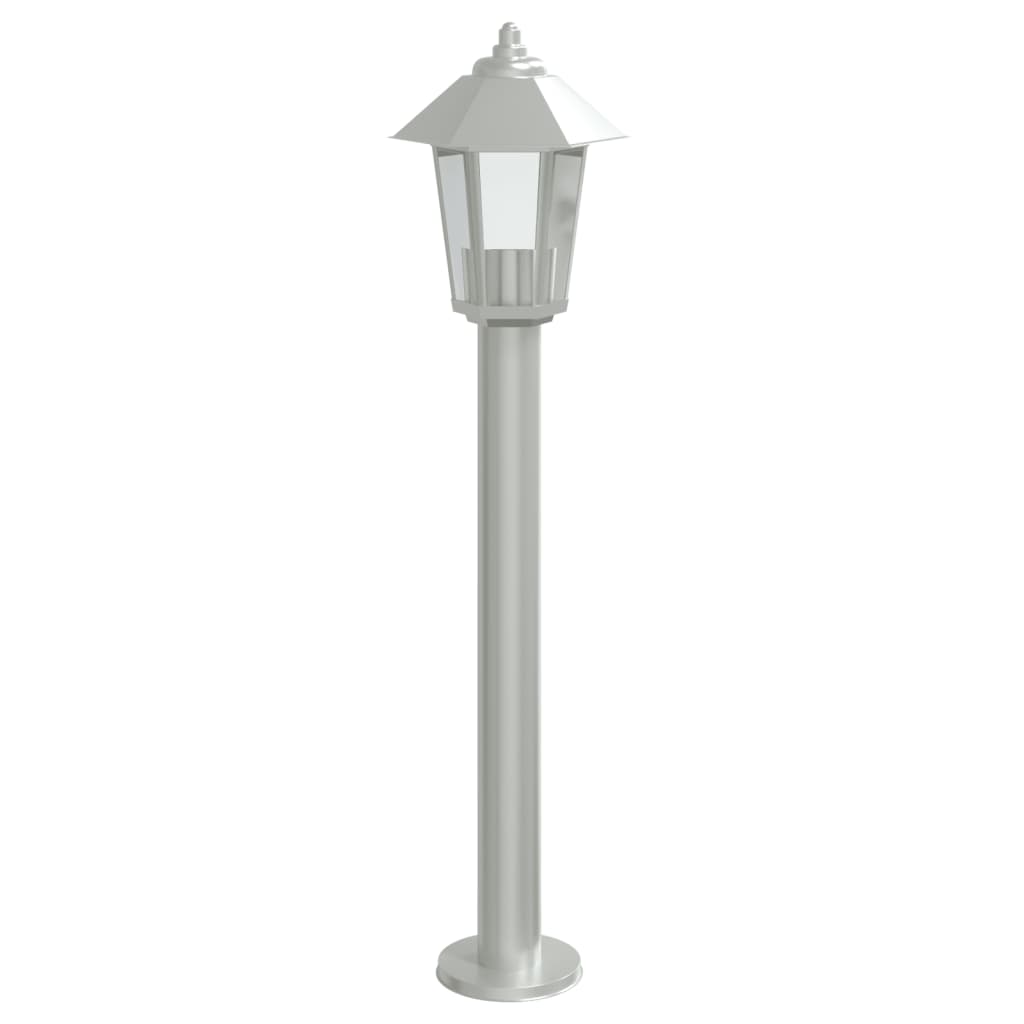 Vloerlamp voor buiten 3 st 80 cm roestvrijstaal zilverkleurig is nu te koop bij PeponiXL, paradijselijk wonen!