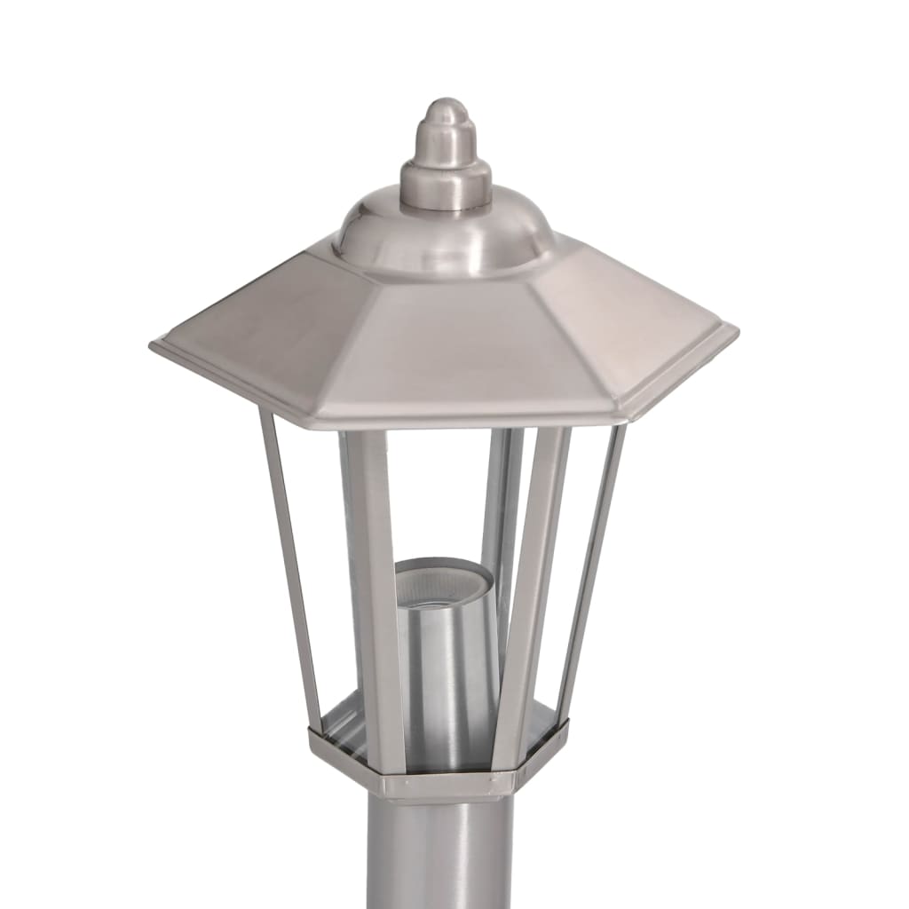 Vloerlamp voor buiten 3 st 80 cm roestvrijstaal zilverkleurig is nu te koop bij PeponiXL, paradijselijk wonen!