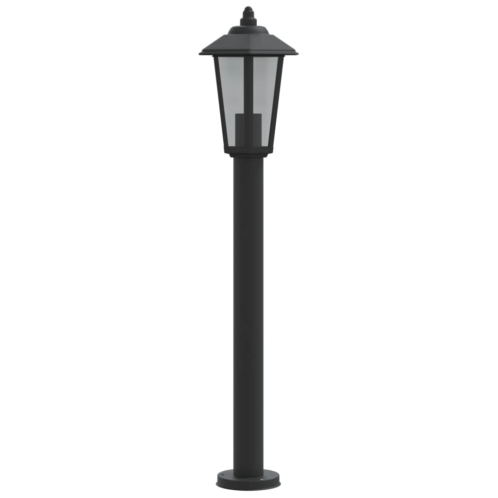 Vloerlamp voor buiten 3 st 80 cm roestvrijstaal zwart is nu te koop bij PeponiXL, paradijselijk wonen!