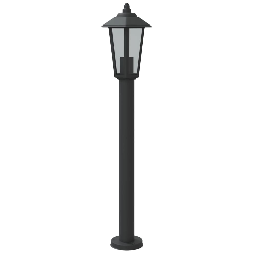 Vloerlamp voor buiten 3 st 80 cm roestvrijstaal zwart is nu te koop bij PeponiXL, paradijselijk wonen!