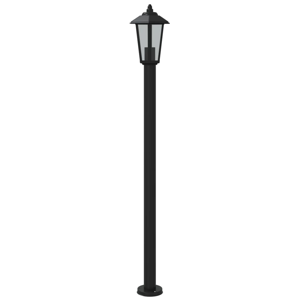 Vloerlamp voor buiten 3 st 120 cm roestvrijstaal zwart is nu te koop bij PeponiXL, paradijselijk wonen!