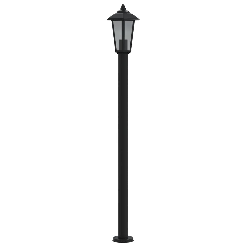 Vloerlamp voor buiten 3 st 120 cm roestvrijstaal zwart is nu te koop bij PeponiXL, paradijselijk wonen!