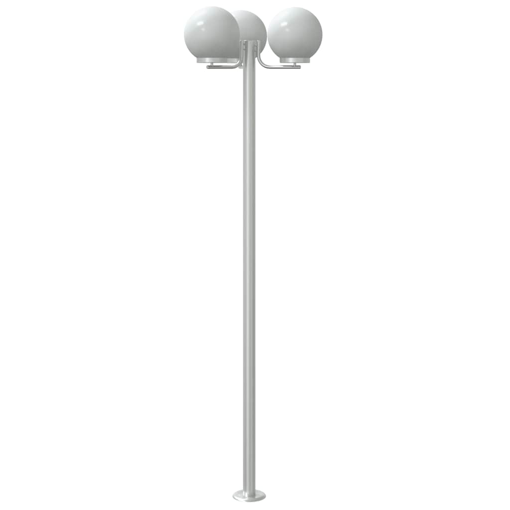 Vloerlamp voor buiten 2 st 215 cm roestvrij staal zilverkleurig is nu te koop bij PeponiXL, paradijselijk wonen!