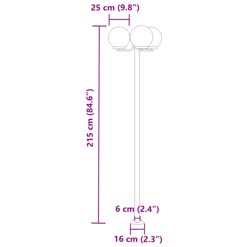 Vloerlamp voor buiten 2 st 215 cm roestvrij staal zilverkleurig is nu te koop bij PeponiXL, paradijselijk wonen!