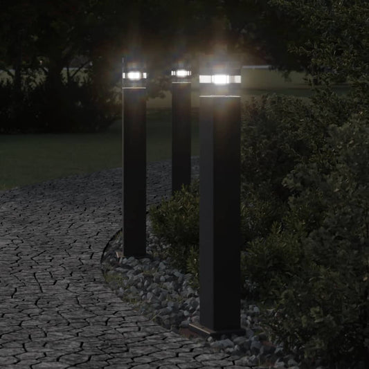 Vloerlampen voor buiten 3 st 80 cm aluminium zwart is nu te koop bij PeponiXL, paradijselijk wonen!