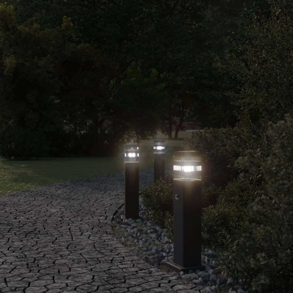 Vloerlampen voor buiten met sensor 50 cm aluminium zwart is nu te koop bij PeponiXL, paradijselijk wonen!