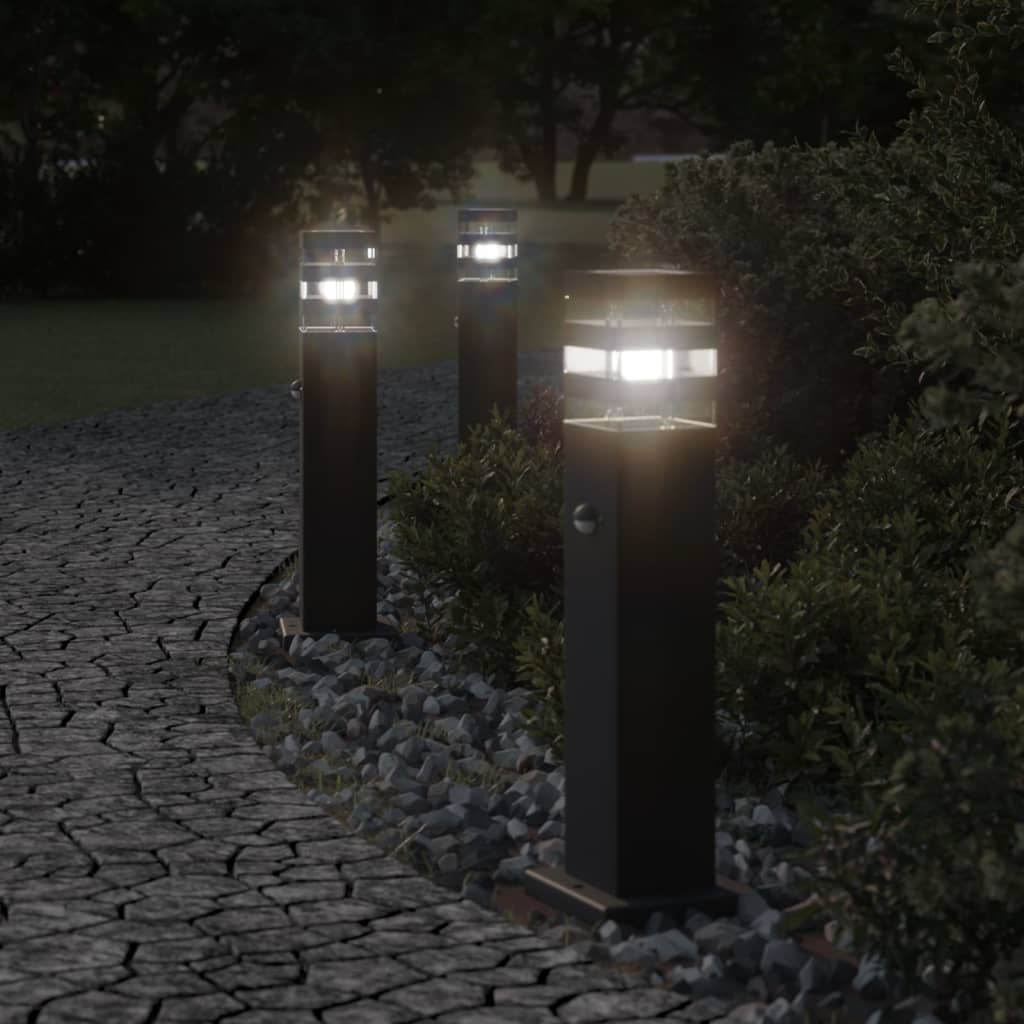 Vloerlampen voor buiten met sensor 50 cm aluminium zwart is nu te koop bij PeponiXL, paradijselijk wonen!