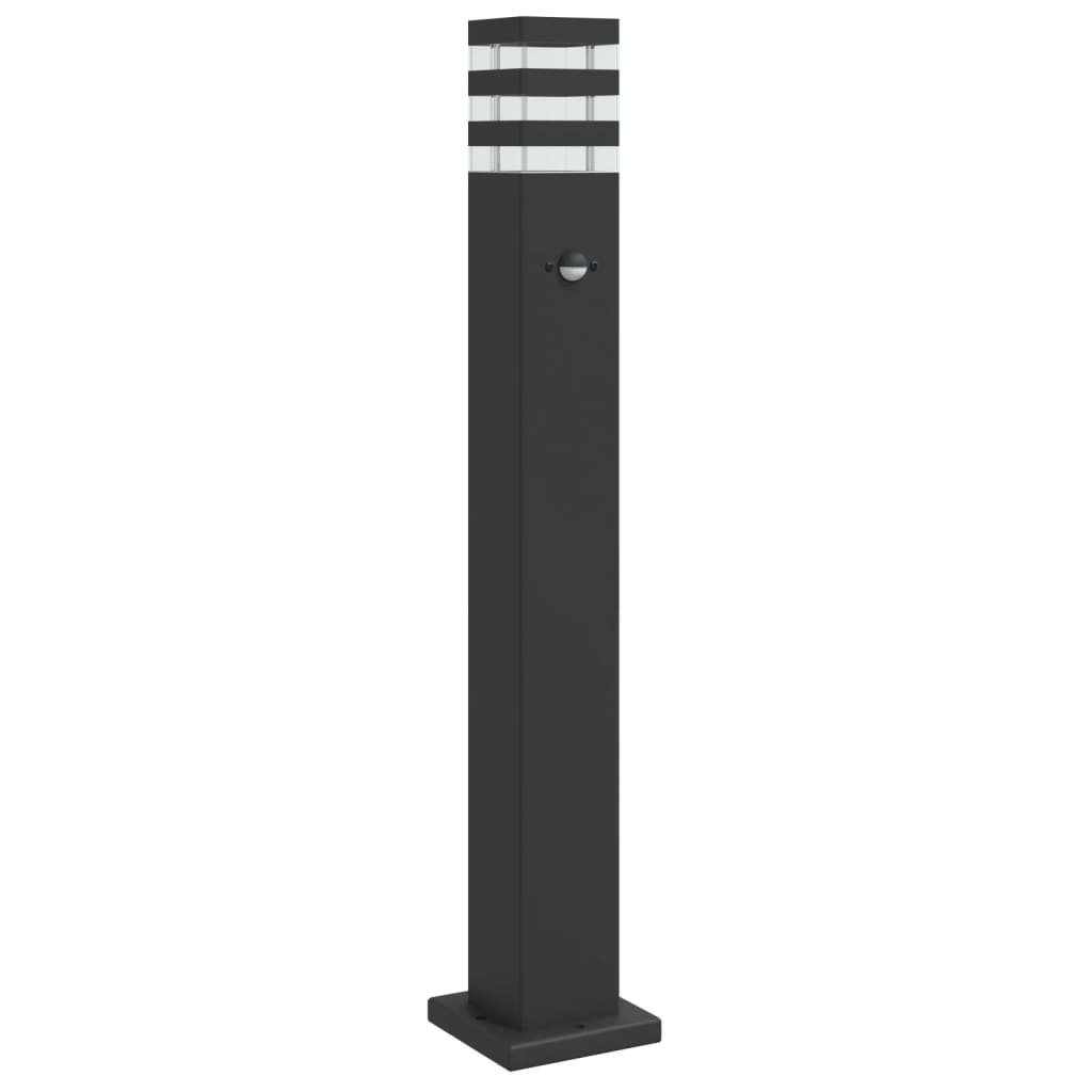 Vloerlamp voor buiten met sensor 80 cm aluminium zwart is nu te koop bij PeponiXL, paradijselijk wonen!