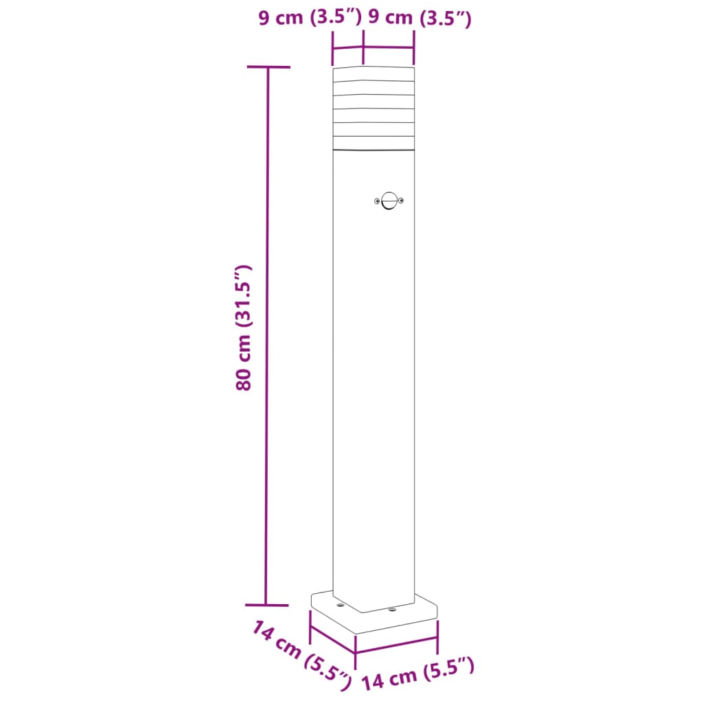 Vloerlampen voor buiten 3 st met sensor 80 cm aluminium zwart is nu te koop bij PeponiXL, paradijselijk wonen!