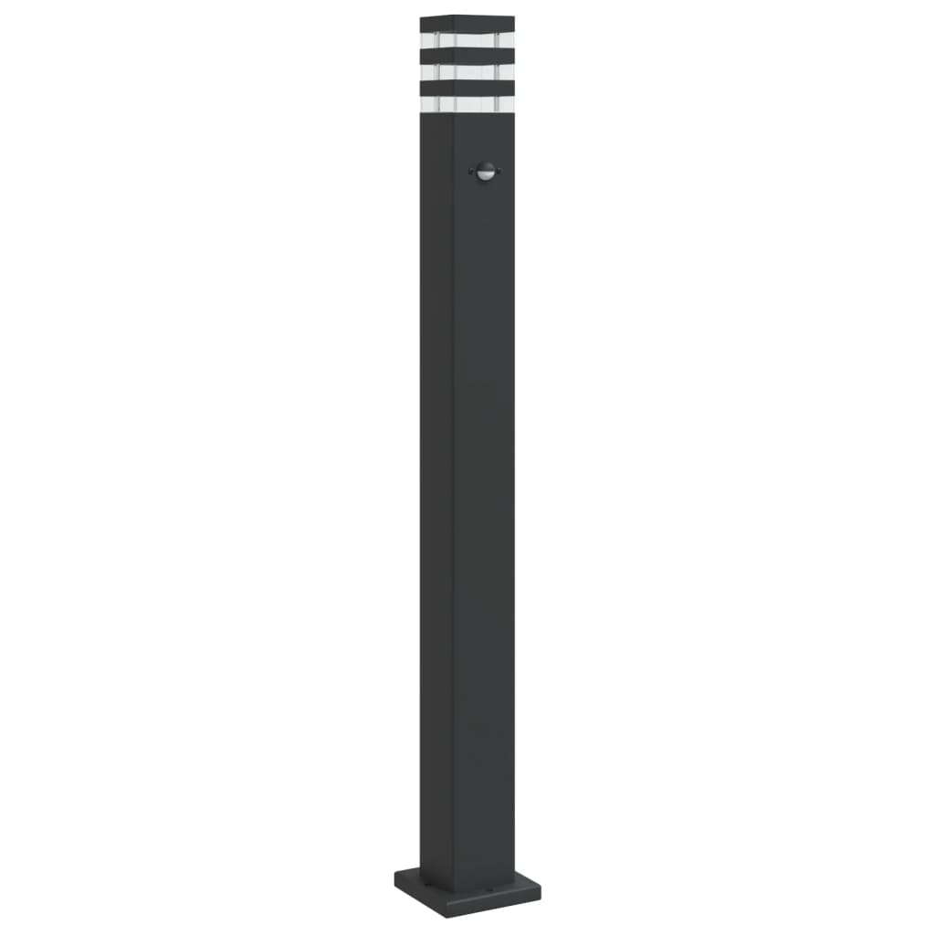 Vloerlamp voor buiten met sensor 110 cm aluminium zwart is nu te koop bij PeponiXL, paradijselijk wonen!