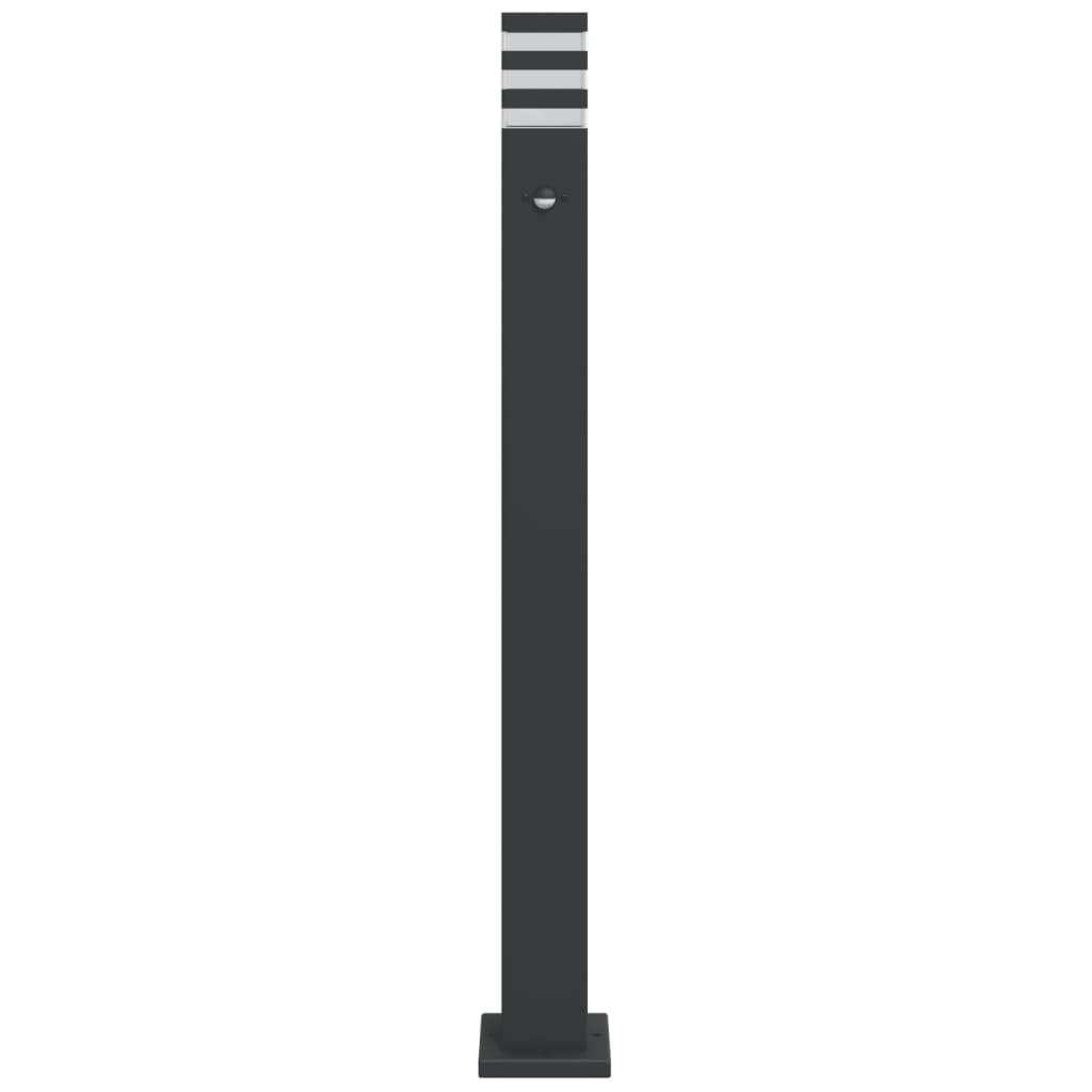 Vloerlamp voor buiten met sensor 110 cm aluminium zwart is nu te koop bij PeponiXL, paradijselijk wonen!