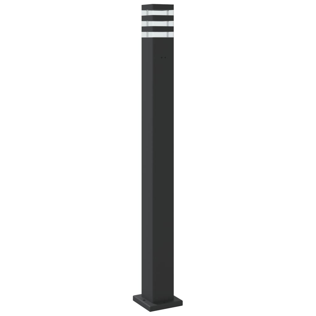 Vloerlamp voor buiten met sensor 110 cm aluminium zwart is nu te koop bij PeponiXL, paradijselijk wonen!