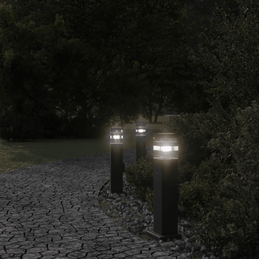 Vloerlamp voor buiten met stopcontact 50 cm aluminium zwart is nu te koop bij PeponiXL, paradijselijk wonen!