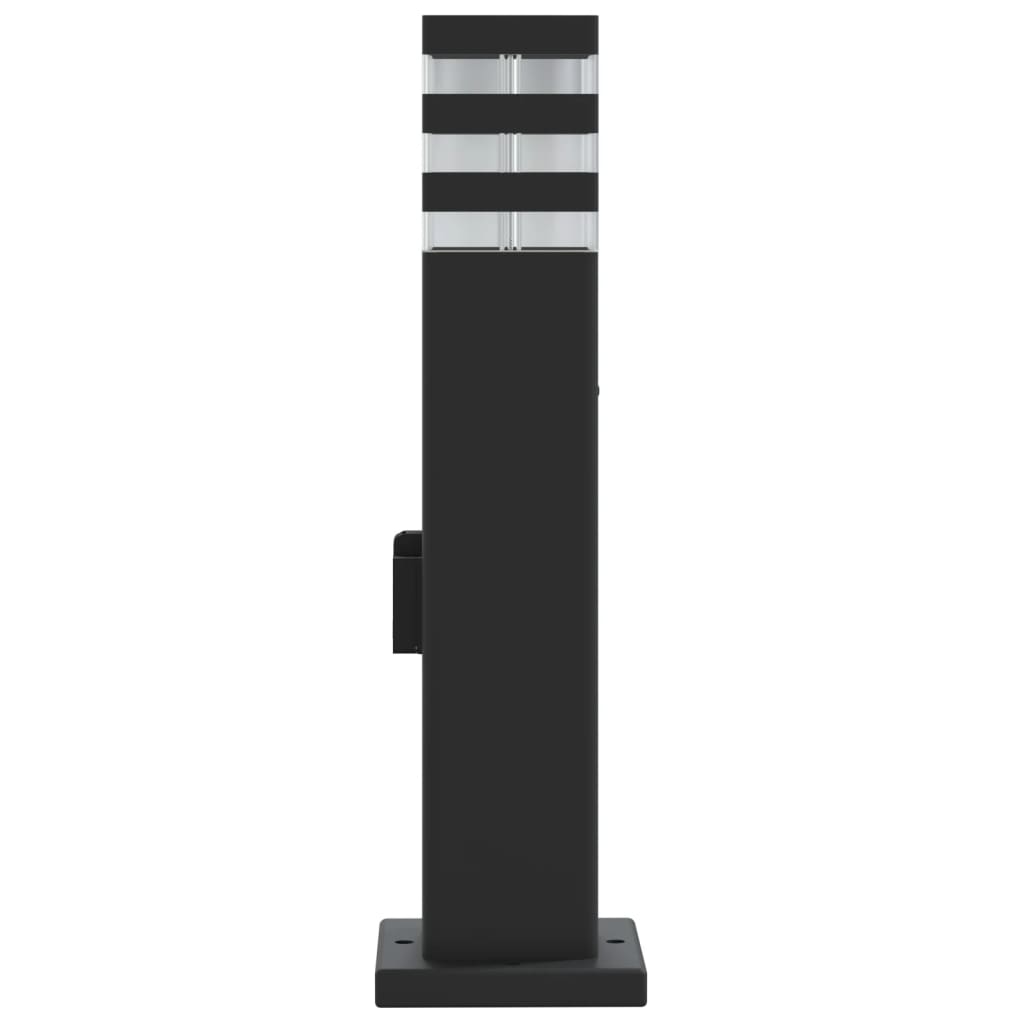Vloerlamp voor buiten met stopcontact 50 cm aluminium zwart is nu te koop bij PeponiXL, paradijselijk wonen!