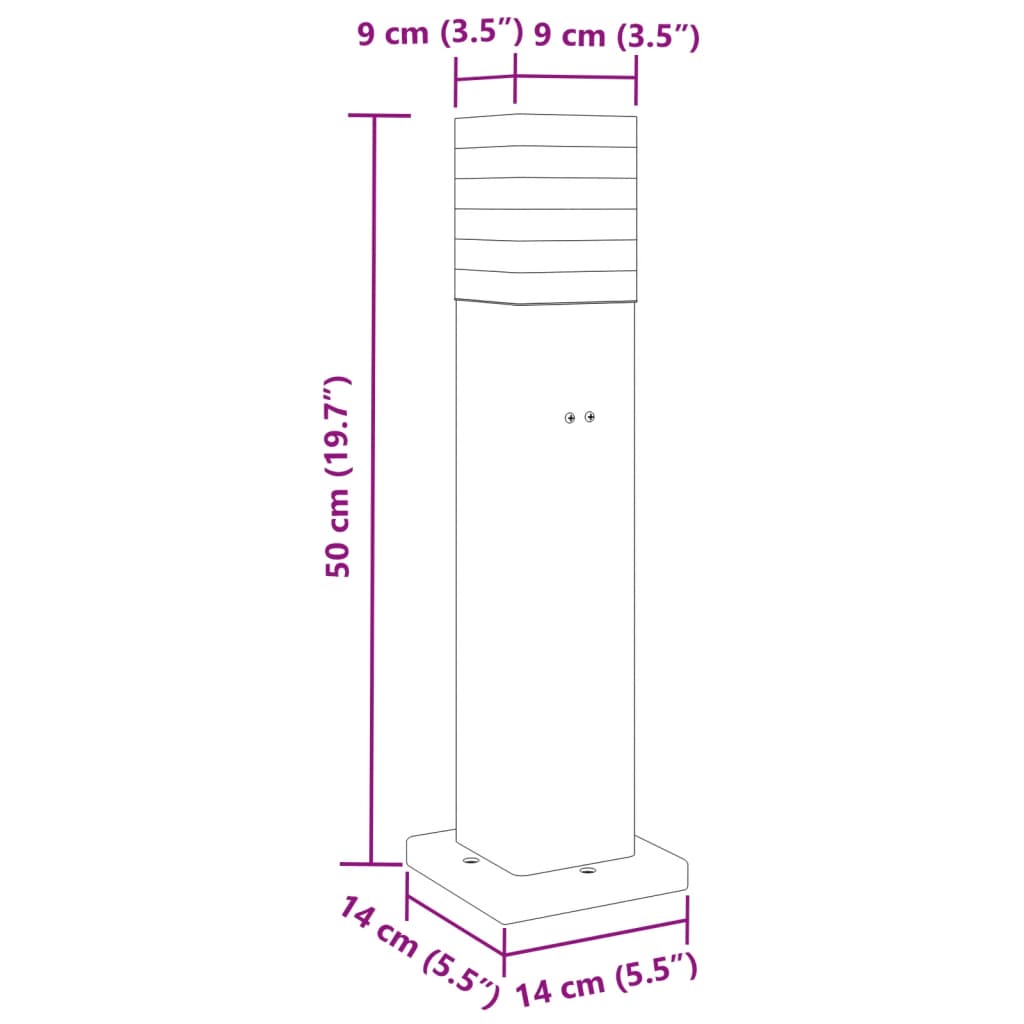 Vloerlamp voor buiten met stopcontact 50 cm aluminium zwart is nu te koop bij PeponiXL, paradijselijk wonen!