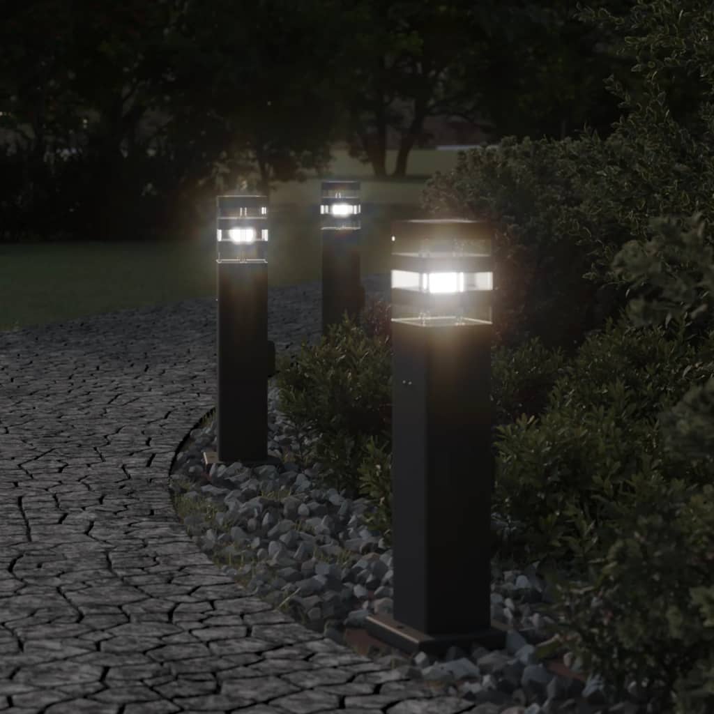 Vloerlamp voor buiten met stopcontact 50 cm aluminium zwart is nu te koop bij PeponiXL, paradijselijk wonen!