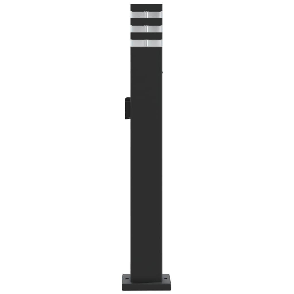 Buitenvloerlampen 3 st met stopcontact 80 cm aluminium zwart is nu te koop bij PeponiXL, paradijselijk wonen!