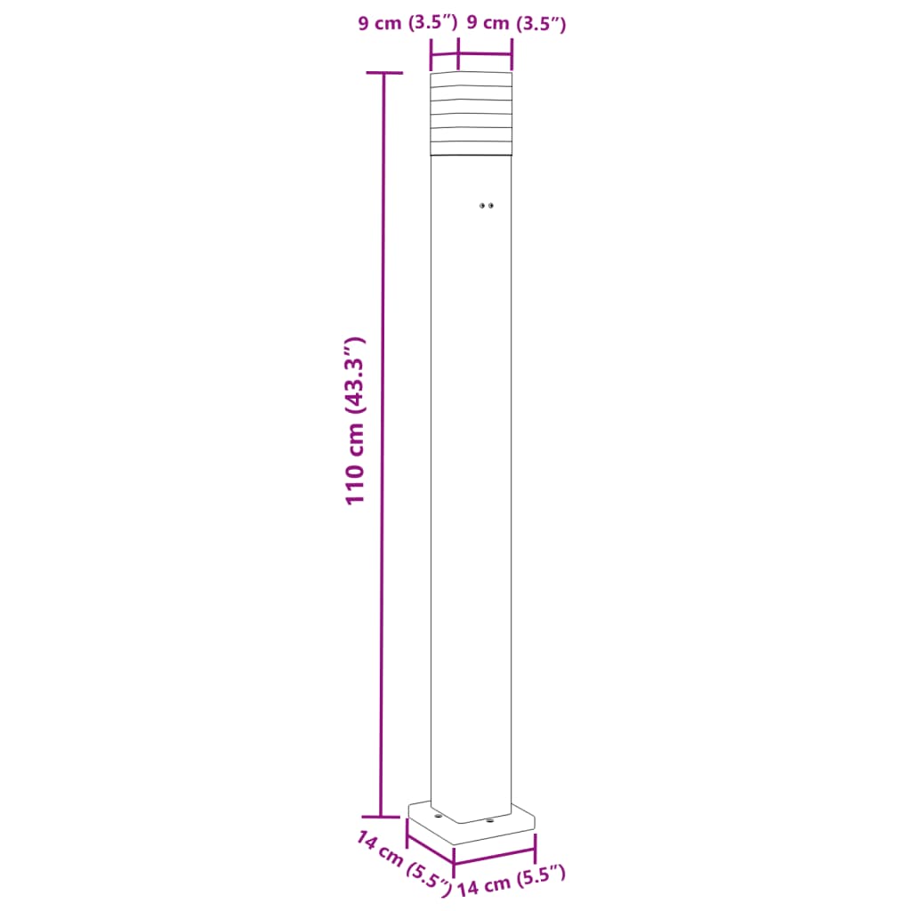 Vloerlamp voor buiten met stopcontact 110 cm aluminium zwart is nu te koop bij PeponiXL, paradijselijk wonen!