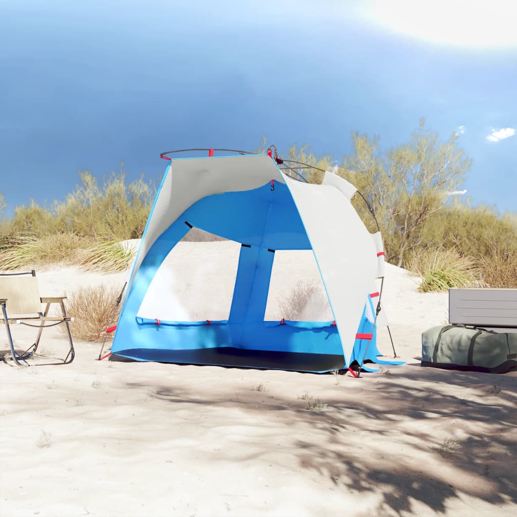 Strandtent 2-persoons waterdicht snelontgrendeling azuurblauw is nu te koop bij PeponiXL, paradijselijk wonen!