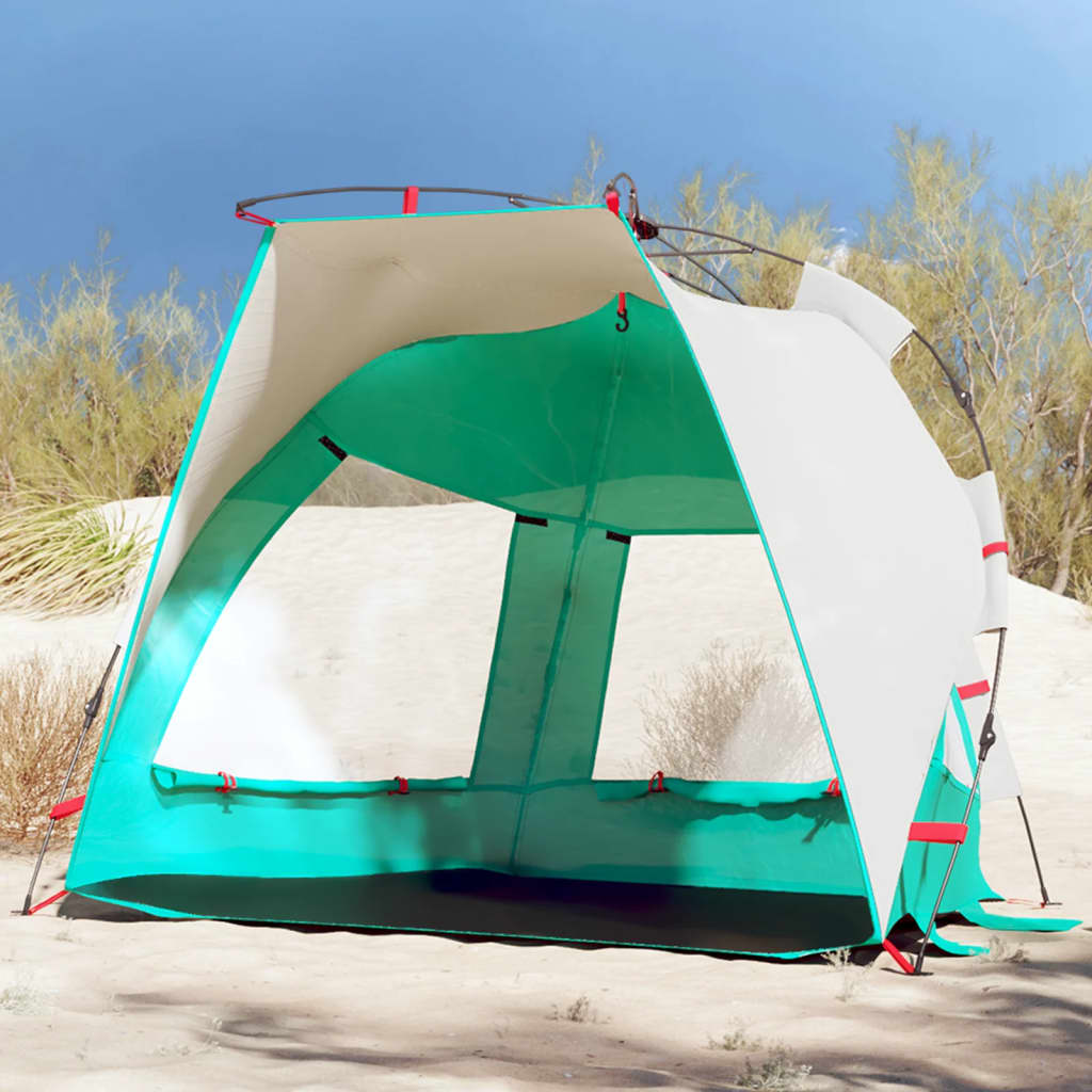 strandtent 2-persoons waterdicht snelontgrendeling zeegroen is nu te koop bij PeponiXL, paradijselijk wonen!