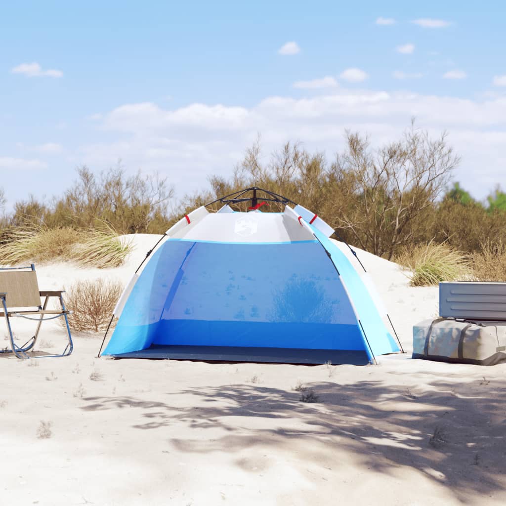 Strandtent 2-persoons waterdicht snelontgrendeling azuurblauw is nu te koop bij PeponiXL, paradijselijk wonen!