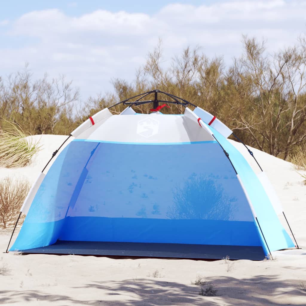 Strandtent 2-persoons waterdicht snelontgrendeling azuurblauw is nu te koop bij PeponiXL, paradijselijk wonen!