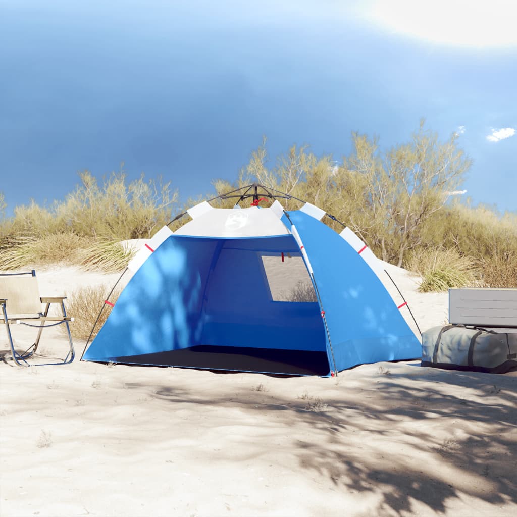 Strandtent 2-persoons waterdicht snelontgrendeling azuurblauw is nu te koop bij PeponiXL, paradijselijk wonen!