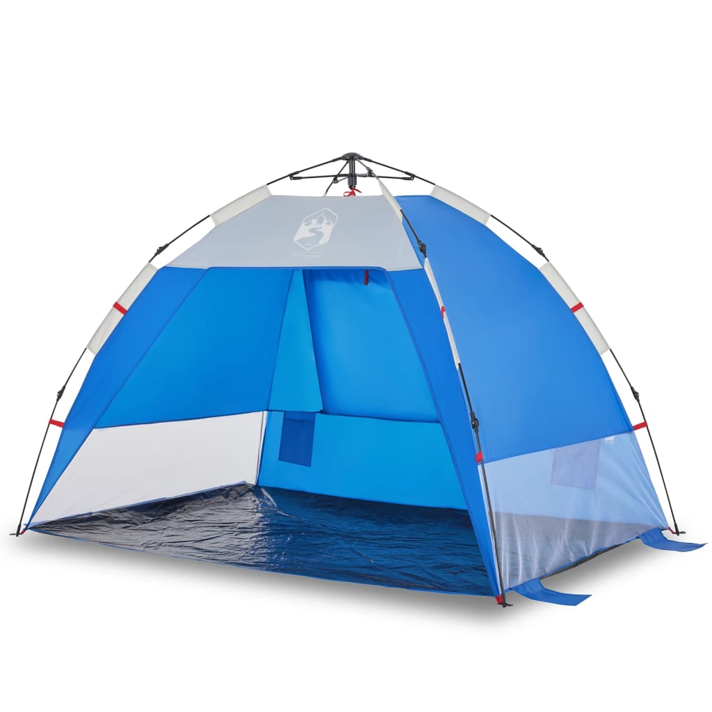 Strandtent 2-persoons waterdicht snelontgrendeling azuurblauw is nu te koop bij PeponiXL, paradijselijk wonen!