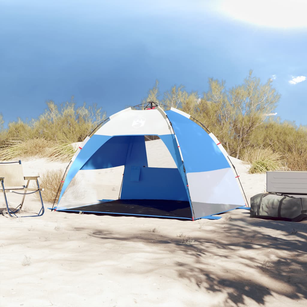 Strandtent 2-persoons waterdicht snelontgrendeling azuurblauw is nu te koop bij PeponiXL, paradijselijk wonen!