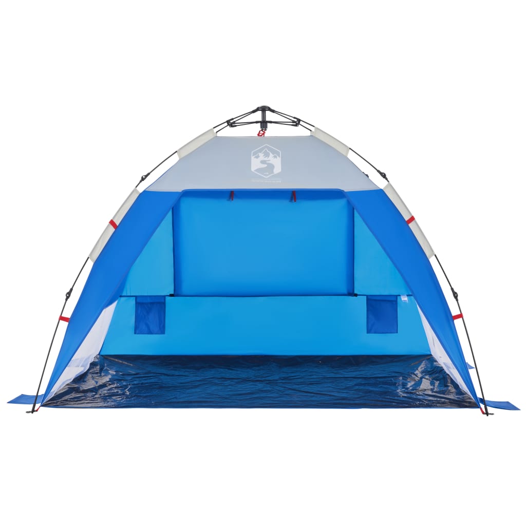 Strandtent 2-persoons waterdicht snelontgrendeling azuurblauw is nu te koop bij PeponiXL, paradijselijk wonen!