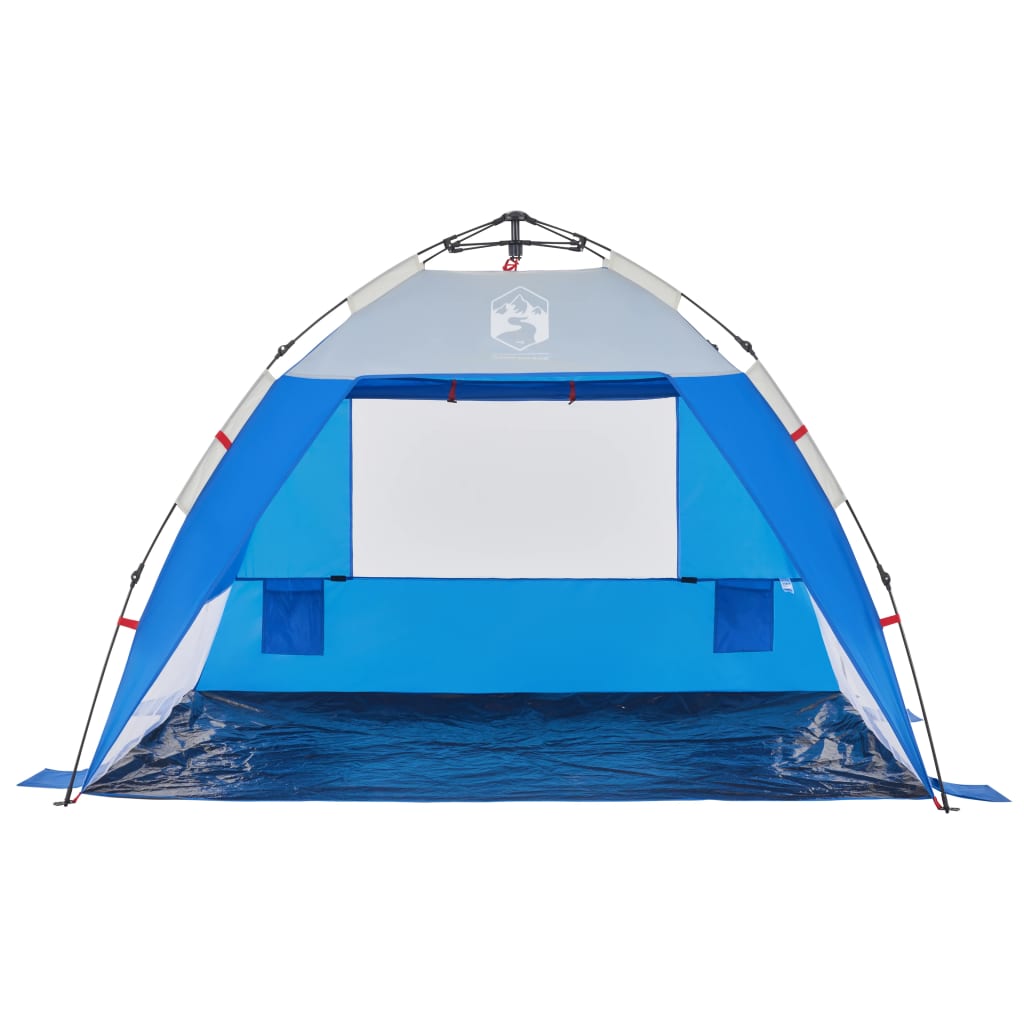 Strandtent 2-persoons waterdicht snelontgrendeling azuurblauw is nu te koop bij PeponiXL, paradijselijk wonen!