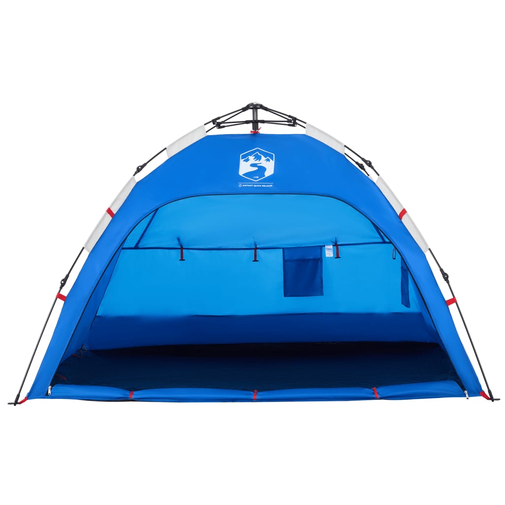 Strandtent 2-persoons waterdicht snelontgrendeling azuurblauw is nu te koop bij PeponiXL, paradijselijk wonen!
