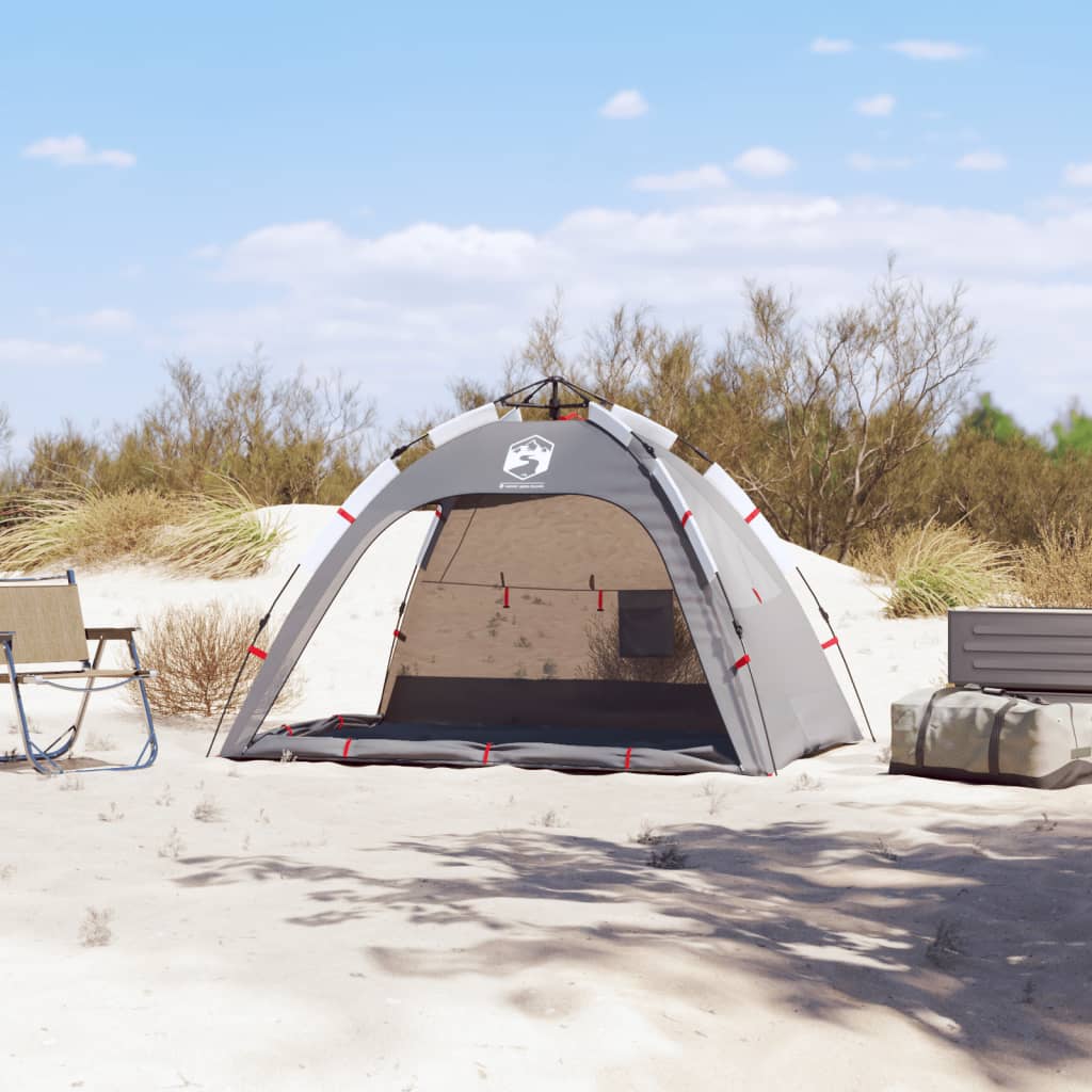 Strandtent 2-persoons waterdicht snelontgrendeling grijs is nu te koop bij PeponiXL, paradijselijk wonen!