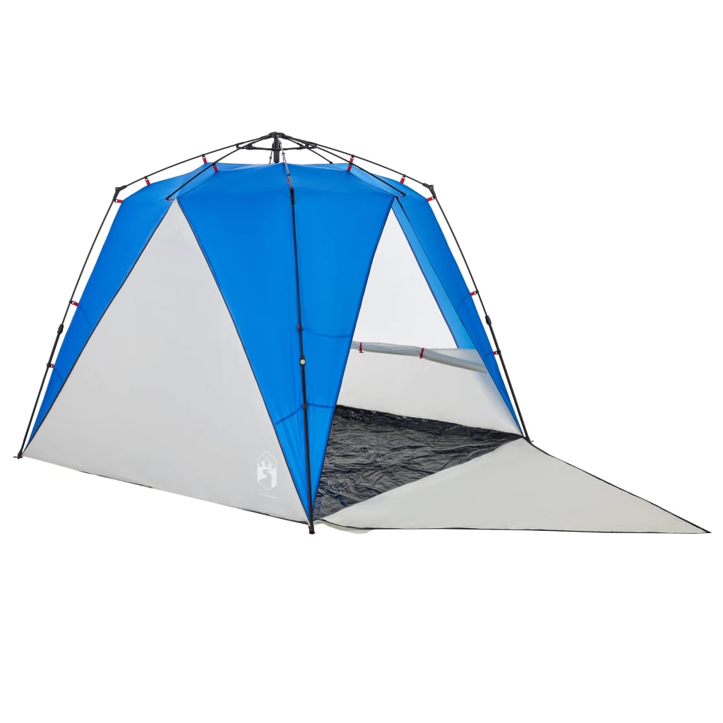 Strandtent 4-persoons waterdicht snelontgrendeling azuurblauw is nu te koop bij PeponiXL, paradijselijk wonen!