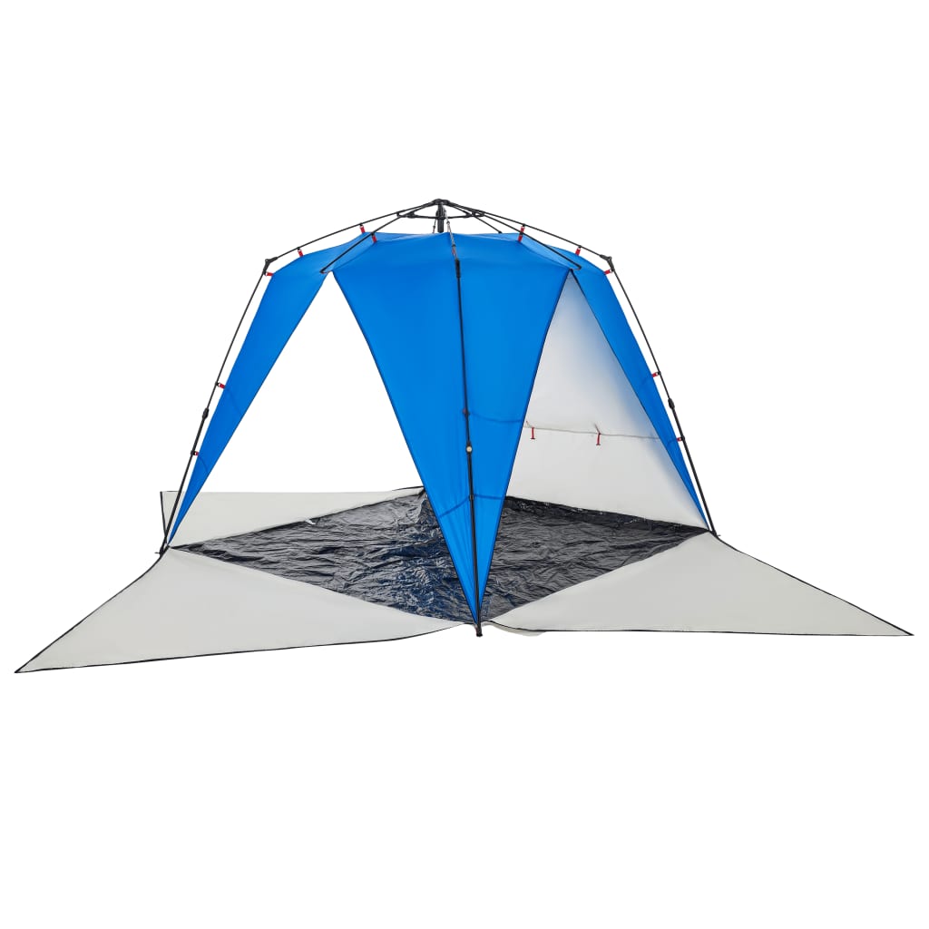 Strandtent 4-persoons waterdicht snelontgrendeling azuurblauw is nu te koop bij PeponiXL, paradijselijk wonen!