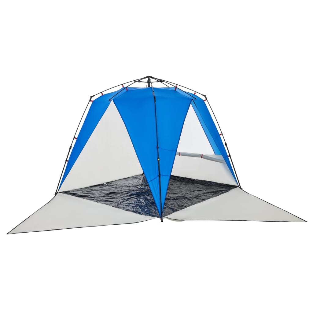 Strandtent 4-persoons waterdicht snelontgrendeling azuurblauw is nu te koop bij PeponiXL, paradijselijk wonen!