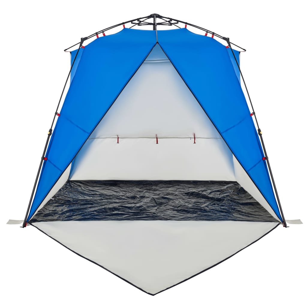 Strandtent 4-persoons waterdicht snelontgrendeling azuurblauw is nu te koop bij PeponiXL, paradijselijk wonen!