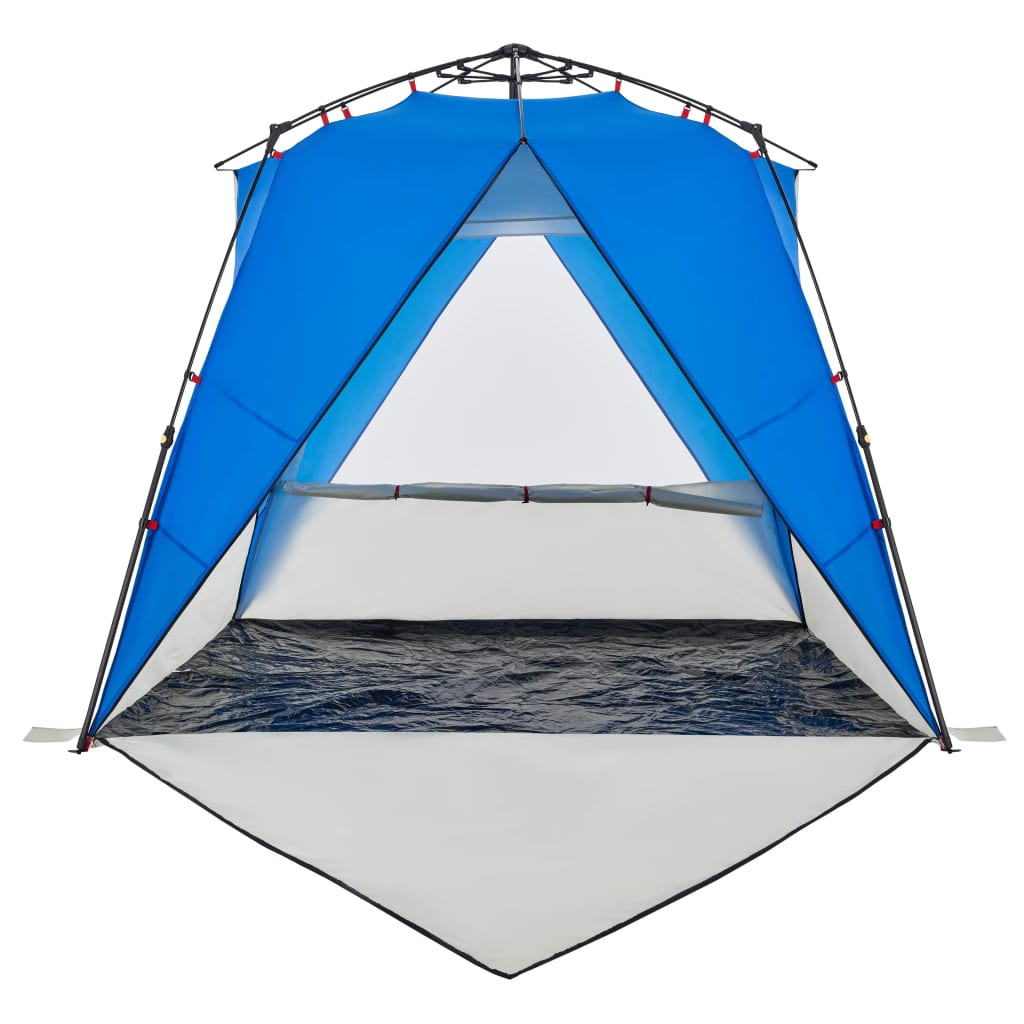 Strandtent 4-persoons waterdicht snelontgrendeling azuurblauw is nu te koop bij PeponiXL, paradijselijk wonen!