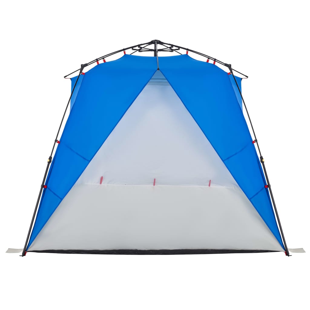Strandtent 4-persoons waterdicht snelontgrendeling azuurblauw is nu te koop bij PeponiXL, paradijselijk wonen!
