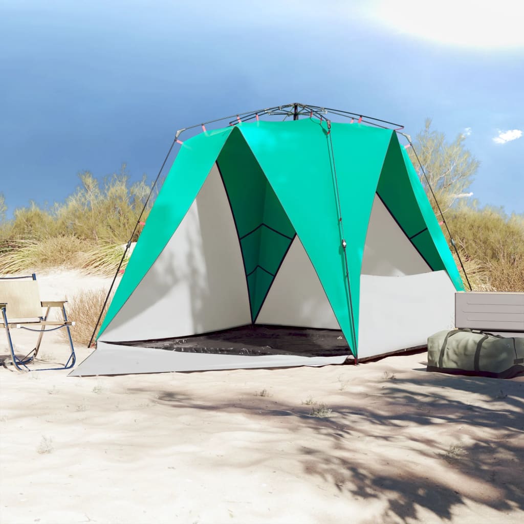 strandtent 4-persoons waterdicht snelontgrendeling zeegroen is nu te koop bij PeponiXL, paradijselijk wonen!
