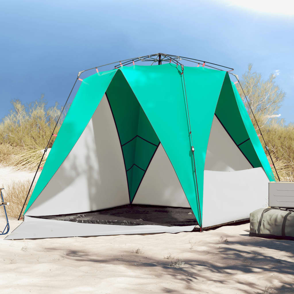 strandtent 4-persoons waterdicht snelontgrendeling zeegroen is nu te koop bij PeponiXL, paradijselijk wonen!